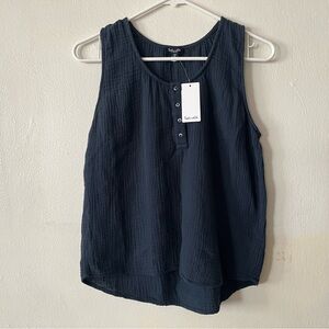 Splendid Navy Sleeveless Tank Top